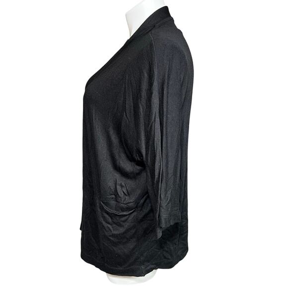 Time and Tru Womens Cardigan Sweater Open Front Lightweight Long Sleeve Black XL - Picture 6 of 9